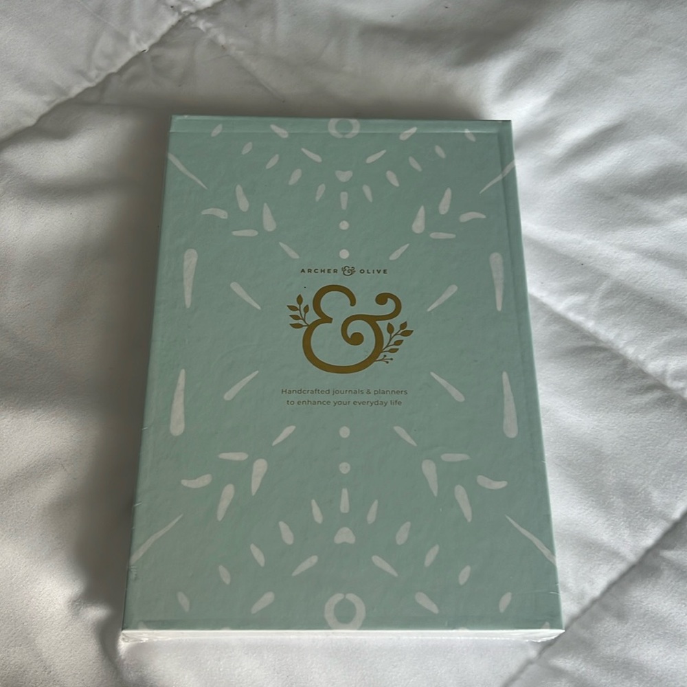 NEW Archer & Olive Bullet A5 Journal - Teal Tropical Leaves